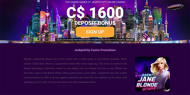 JackpotCity Online Promotions