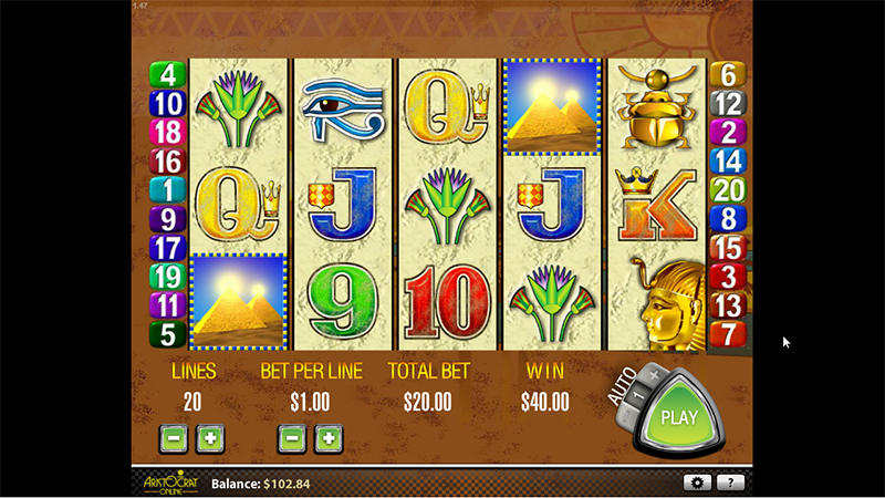 Queen of the Nile Slot Paytable