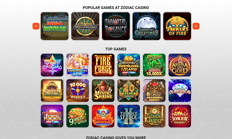 Zodiac Casino Games